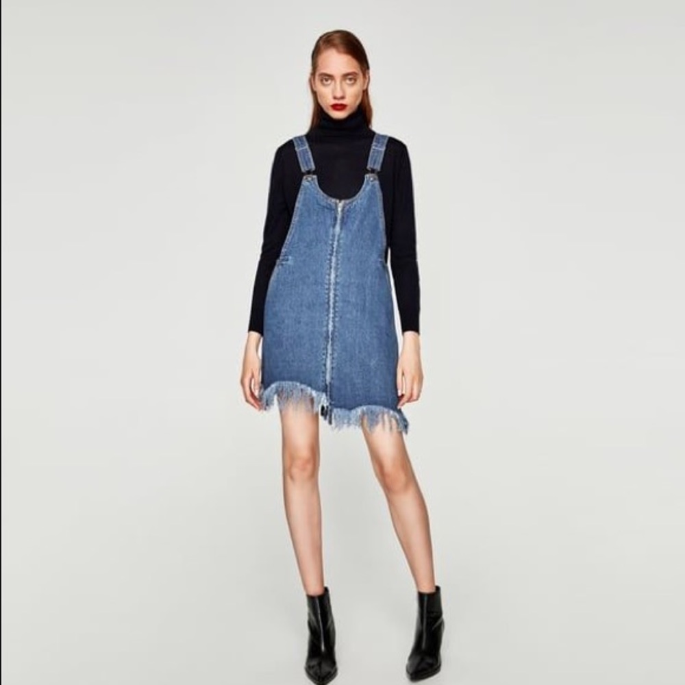 Zara Asymmetric Pinafore Dress